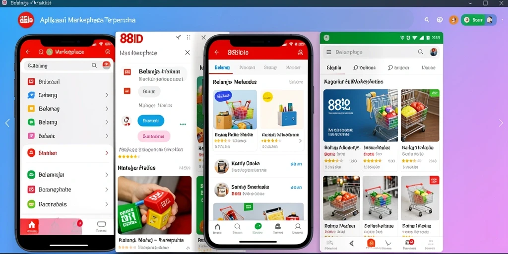 Tampilan antarmuka 88ID menampilkan berbagai produk untuk belanja online.