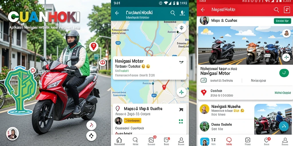 Tampilan antarmuka CUANHOKI yang memudahkan navigasi motor.