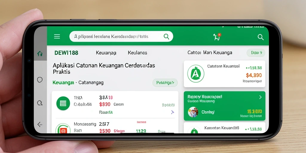 Tampilan antarmuka DEWI188 yang sederhana dan jelas untuk catatan keuangan.