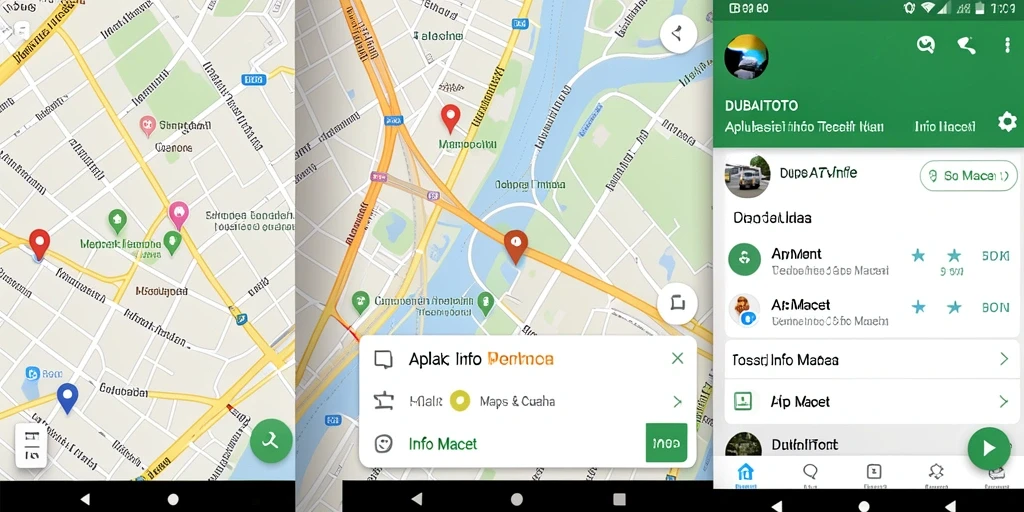 Screenshot DUBAITOTO menampilkan peta kondisi lalu lintas yang akurat.