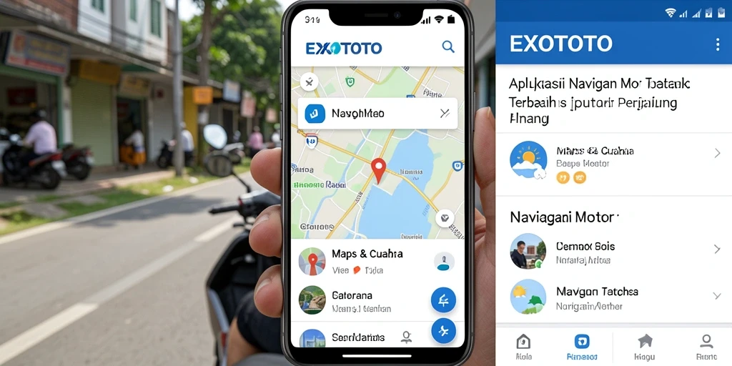 Antarmuka pengguna EXOTOTO yang intuitif dan fungsional untuk navigasi motor.