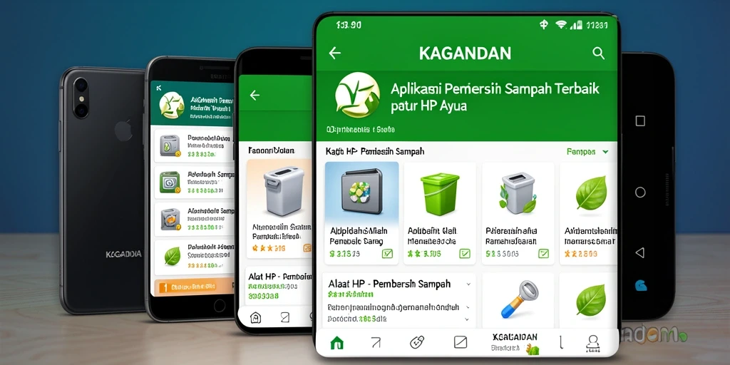 Tampilan antarmuka KAGANDAN saat melakukan pembersihan sampah.