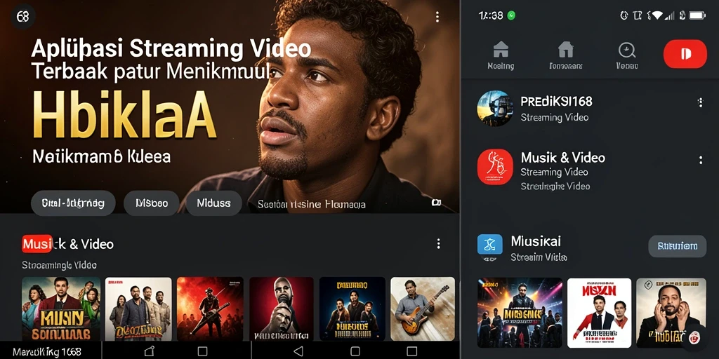 Antarmuka aplikasi Streaming Video PREDIKSI168 yang user-friendly.