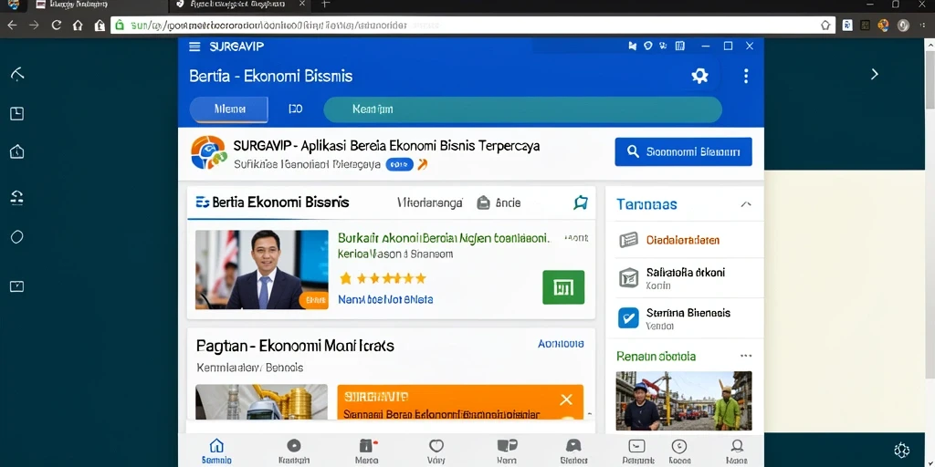 Tampilan antarmuka SURGAVIP yang modern dan informatif.